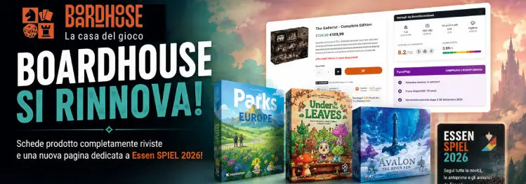 BoardHouse si rinnova: schede prodotto completamente riviste e una nuova pagina dedicata a Essen SPIEL 2026