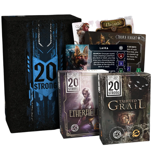 20 Strong: Awaken Realms: Tainted Grail + Etherfields + Universal Hero Promo Pack