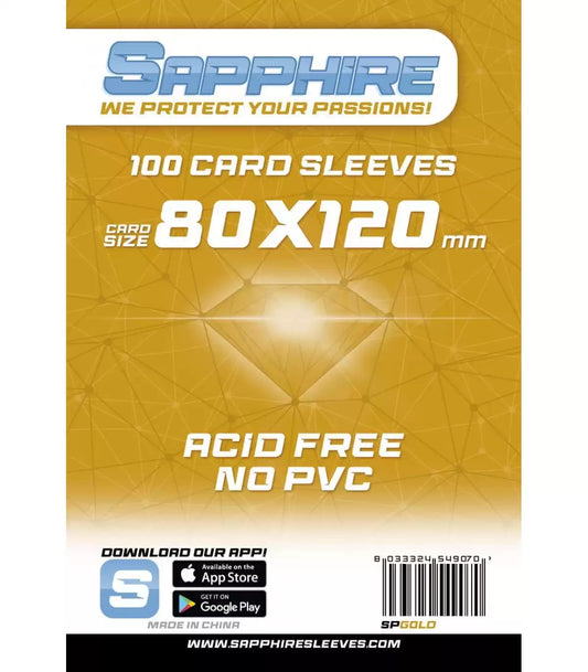 100 Sapphire Gold Sachets (80x120)
