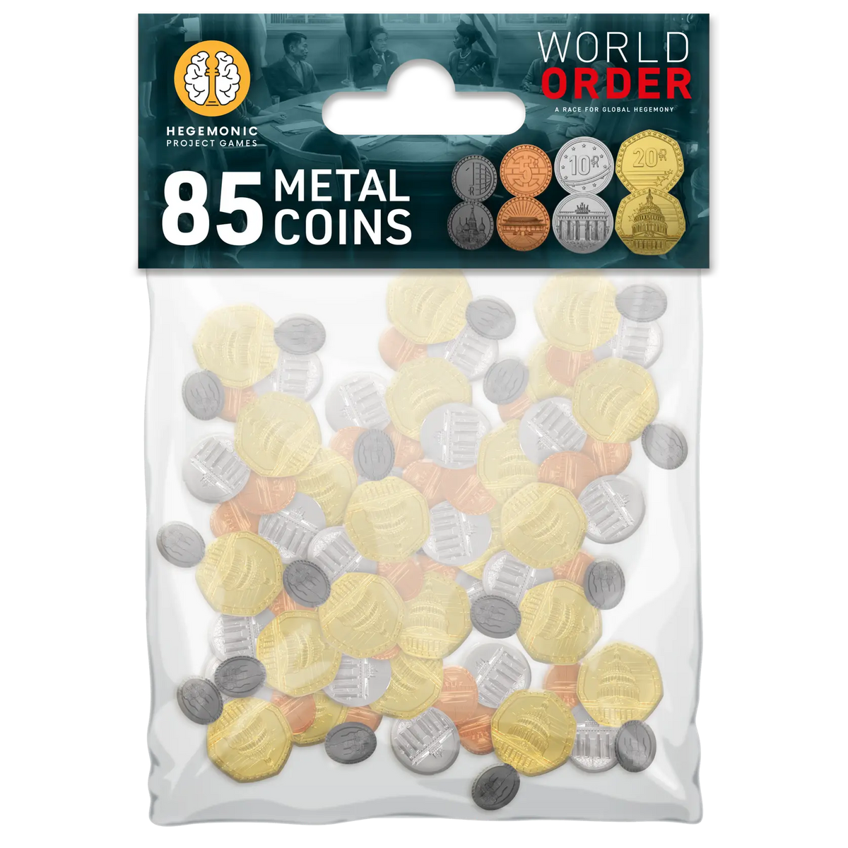 Hegemony - 85 Metal Coins 